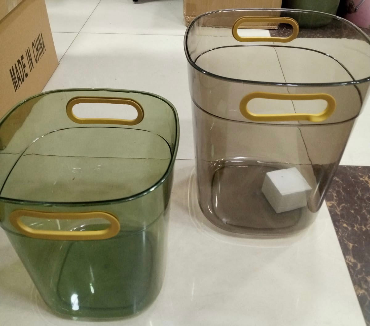 Acrylic Waste Paper Bin, Acrylic Office Dustbin, Kitchen Bathroom Trash Collector, Household Trash Solution, Room New Style Dustbin Acrylic Waste Paper Bin, Acrylic Office Dustbin, Kitchen Bathroom Trash Collector, Household Trash Solution, Room New Style Dustbin